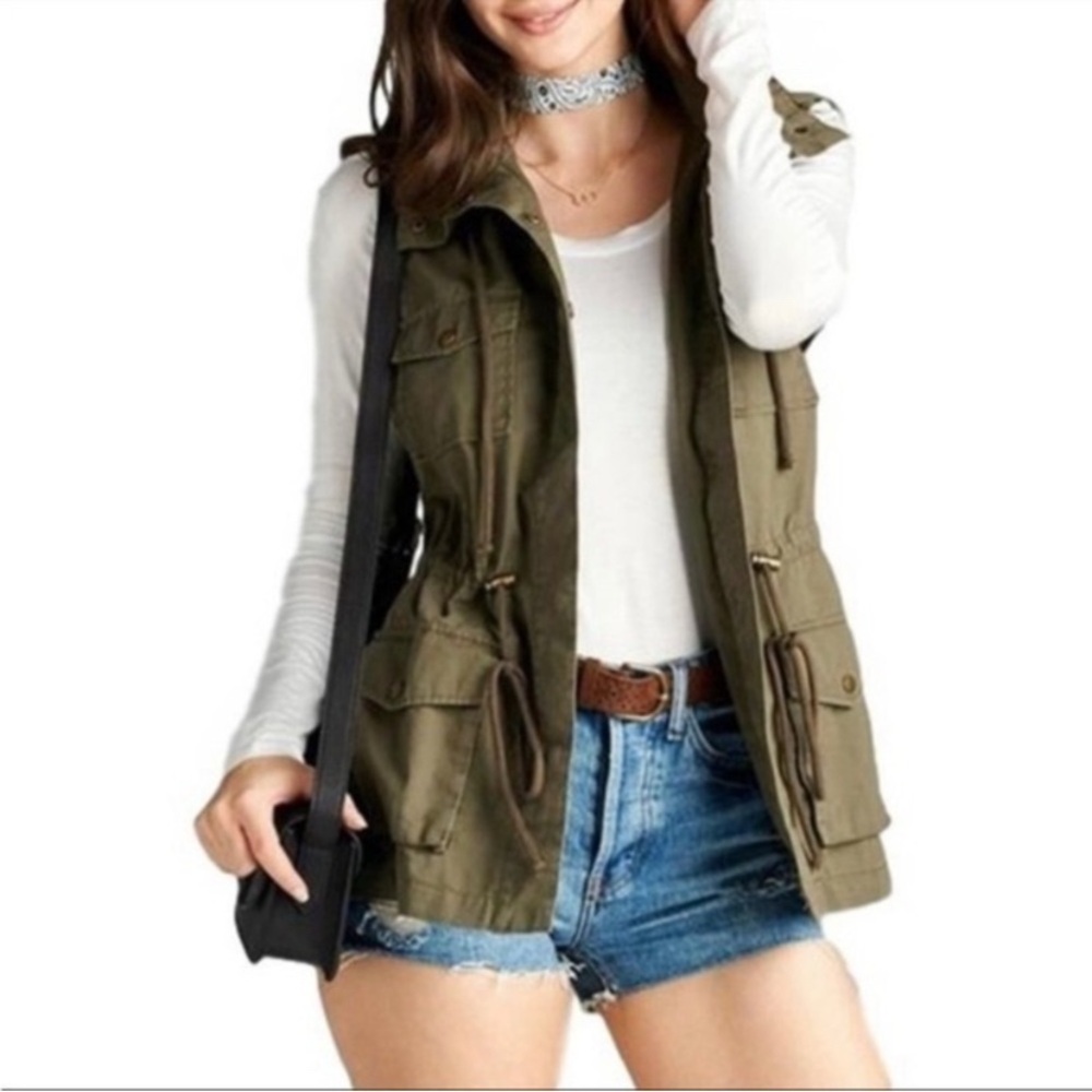 Per Se Women’s Green‎ Utility Vest Jacket 2X